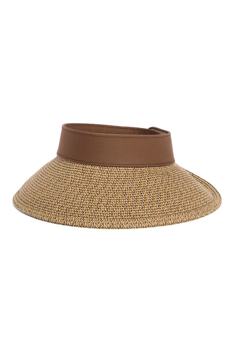 Roll-Up Visor, Main, color, BROWN MULTI