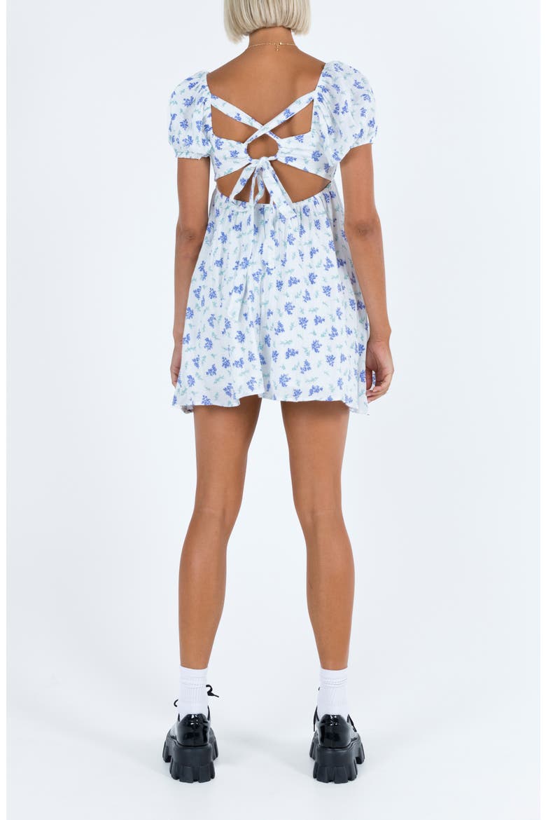 Let's Dance Floral Minidress, Alternate, color, BLUE