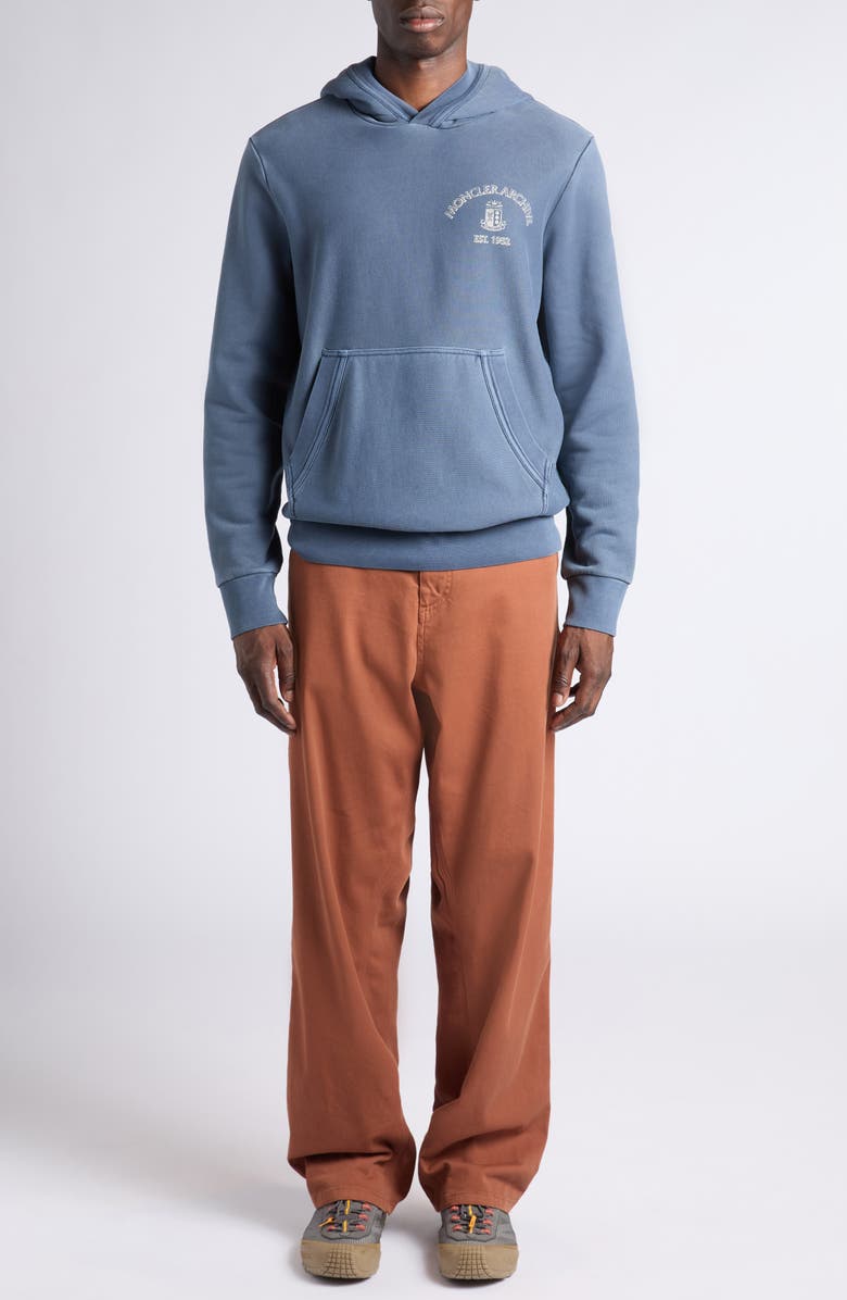 Moncler Logo Graphic Hoodie, Alternate, color, Insigna Blue