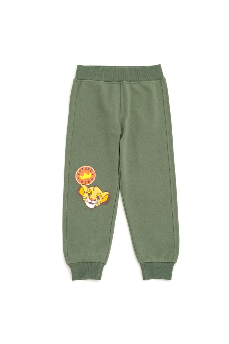Lion King Simba Fleece Hoodie & Pants Set, Alternate, color, Green