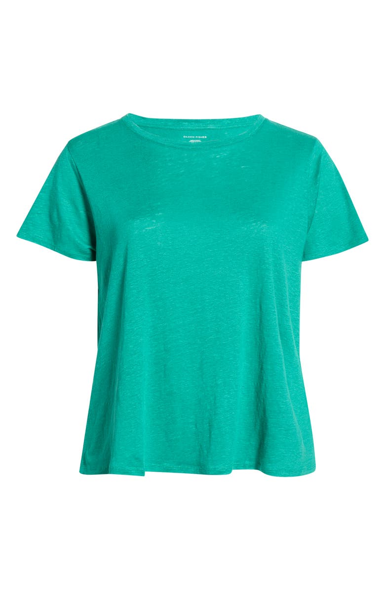 Eileen Fisher Organic Linen Crewneck T-Shirt, Main, color, Sea Star