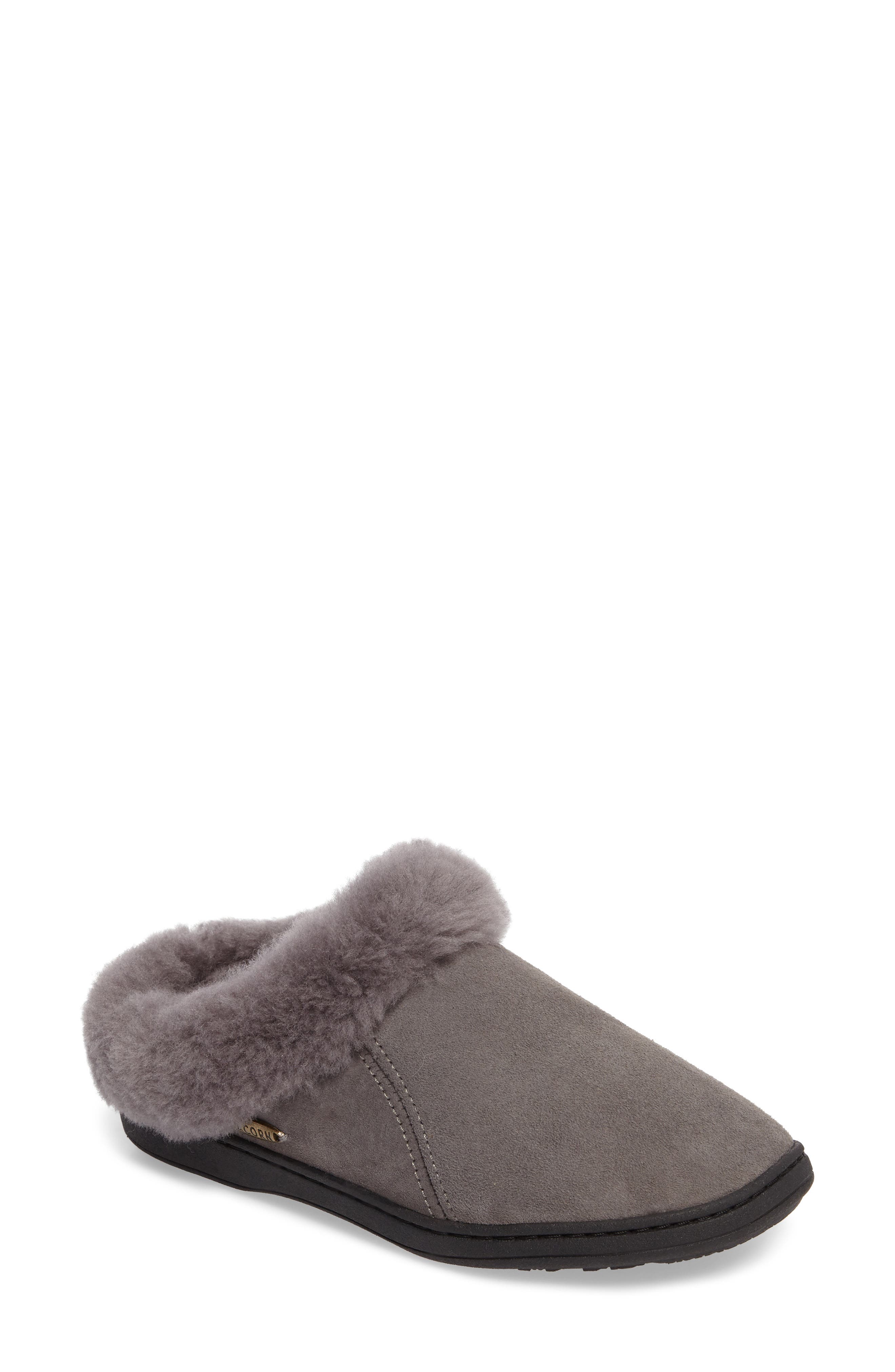 Acorn Genuine Shearling Mule Slipper, Main, color, 