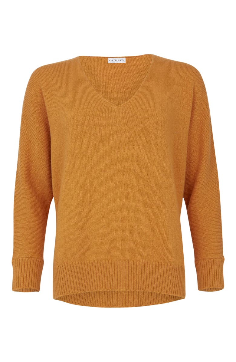 Celtic & Co. Alpaca Merino Slouch V-Neck Sweater, Alternate, color,