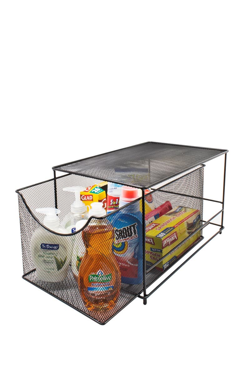 SORBUS Cabinet Organizer Bottom Drawer - Black, Main, color, Black