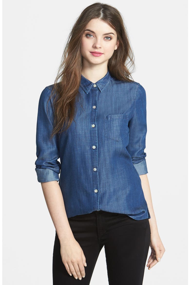 Denim Shirt, Main, color, NAVY