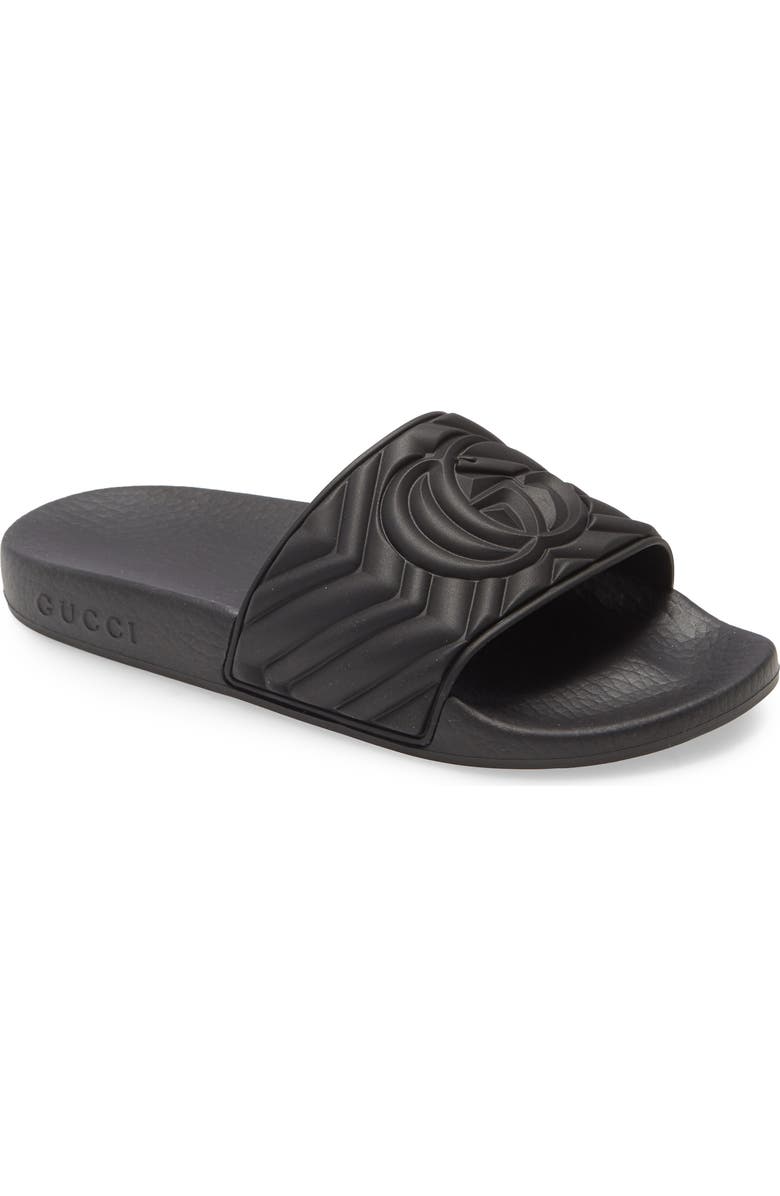 Gucci Pursuit Logo Slide Sandal, Main, color,