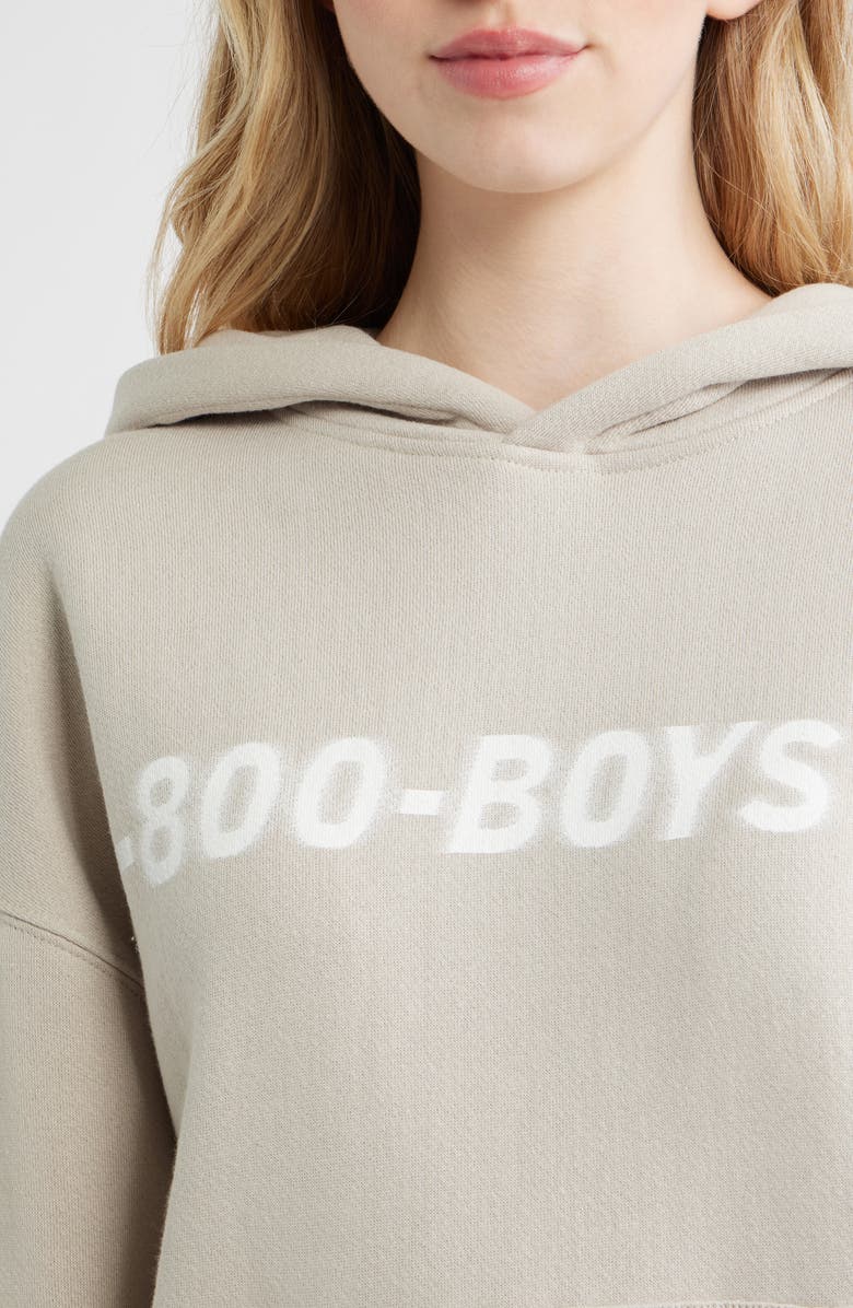 BOYS LIE 1-800 Graphic Racer Hoodie, Alternate, color, Chalk