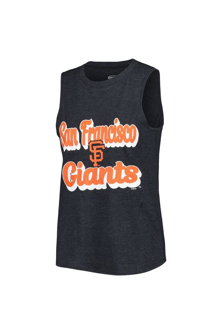 Women's Concepts Sport Orange/Black San Francisco Giants Wordmark Meter Muscle Tank Top & Pants Sleep Set, Alternate, color, Orange