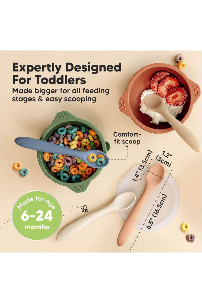 6-Pack Prep Baby Spoons, Alternate, color, Slate