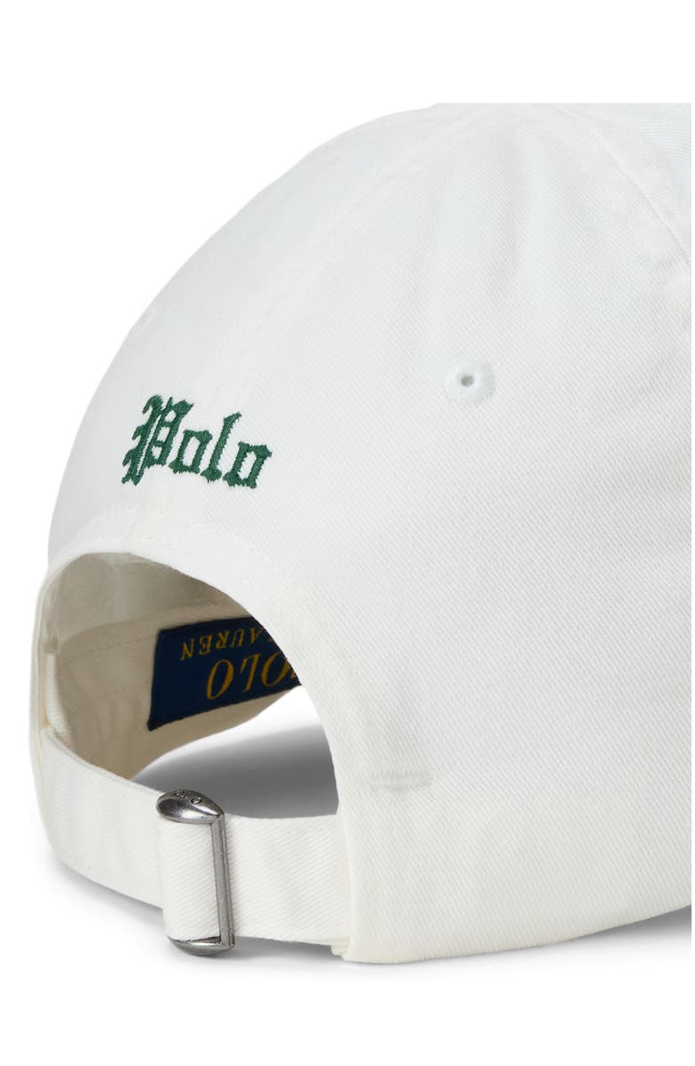 Polo Ralph Lauren Embroidered Twill Baseball Cap, Alternate, color, Paper White