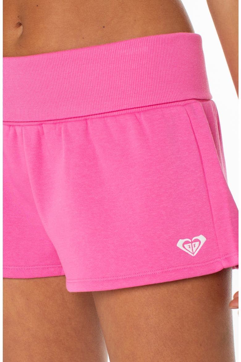 Sunday Foldover Waist Shorts, Alternate, color, SHOCKING PINK