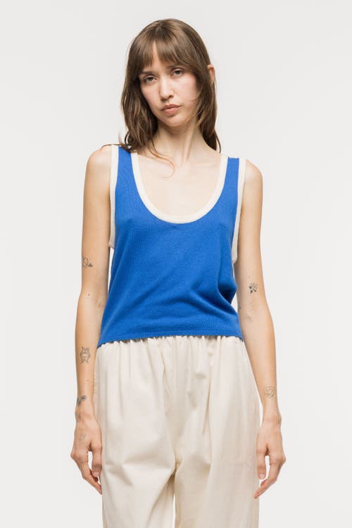 Toit Volant Kaya Knit Tank Top In Blue