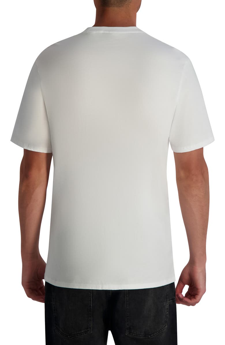 KARL LAGERFELD PARIS Split Personality Karl Graphic T-Shirt, Alternate, color, White