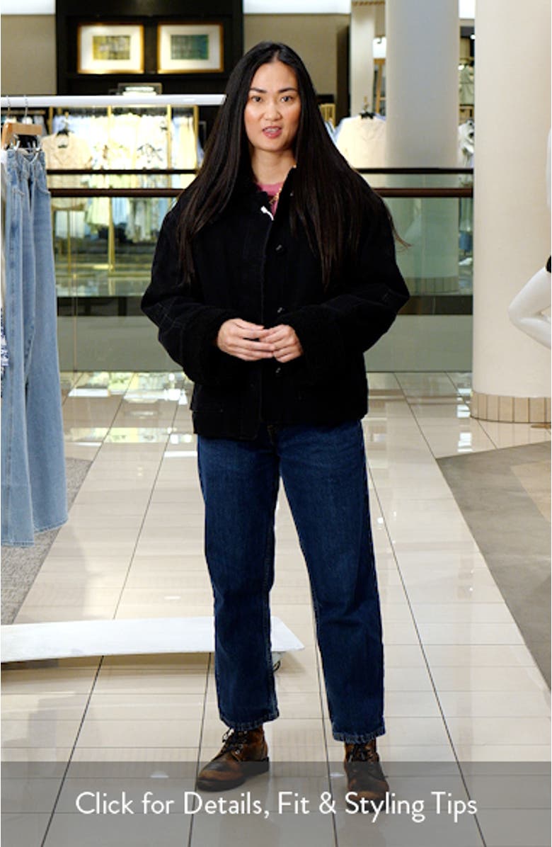 Faux Shearling Lined Denim Jacket, sales video thumbnail