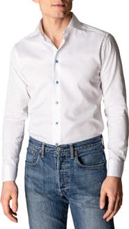 Eton Signature Contemporary Fit Cotton Twill Dress Shirt