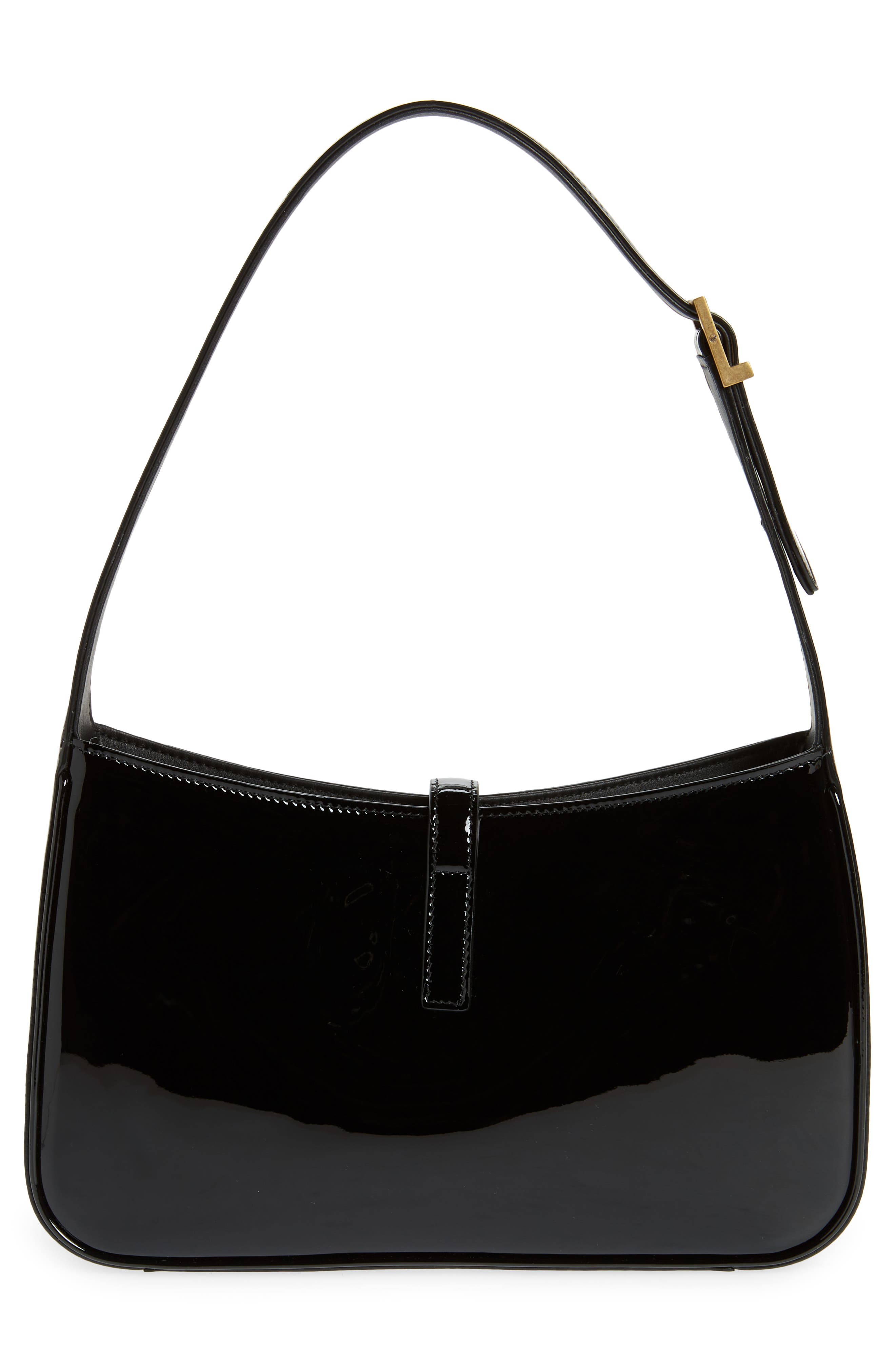 Saint Laurent Le 5 à 7 Patent Leather Hobo, Alternate, color, 