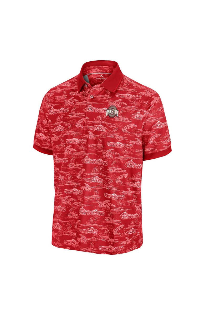 Tommy Bahama Men's Tommy Bahama Scarlet Ohio State Buckeyes Sport Bay View IslandZone Polo, Alternate, color, Scarlet
