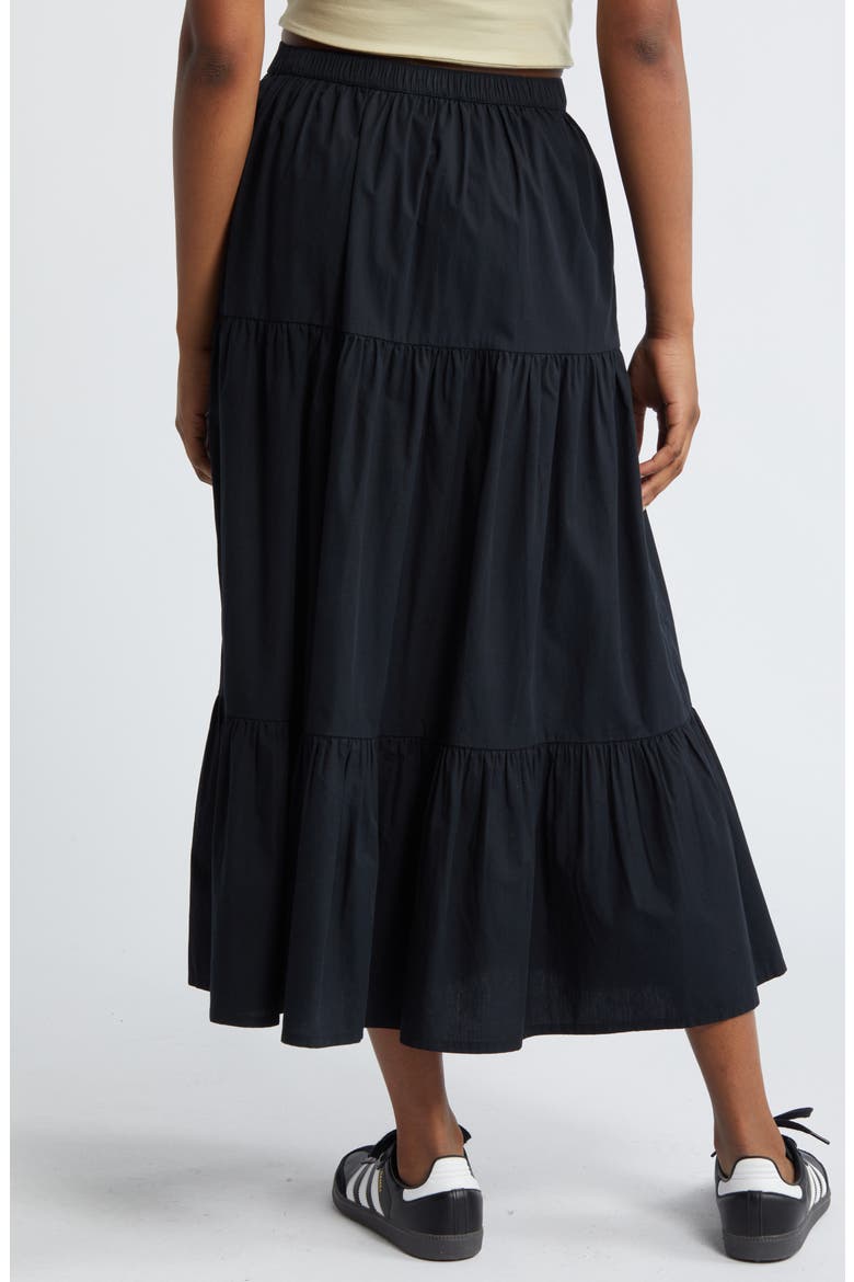 Tiered Maxi Skirt, Alternate, color, BLACK NIGHT