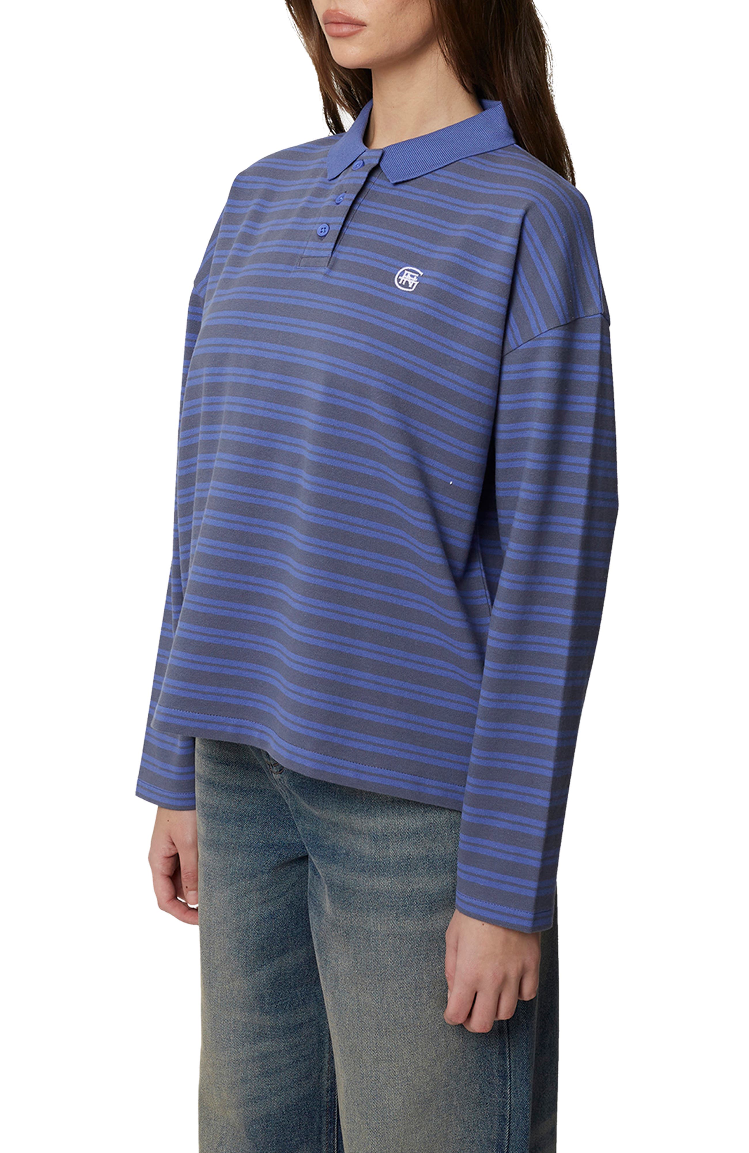 Long Sleeve Striped Polo - image 4