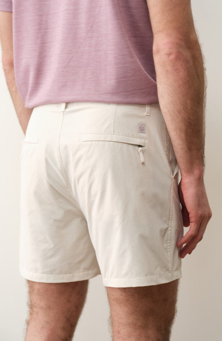 Marine Layer High Five 5-Inch Flat Front Chino Shorts, Alternate, color, Stone