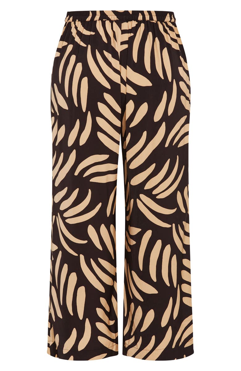 City Chic Aspyn Straight Leg Pants, Alternate, color, Blk/ Taupe