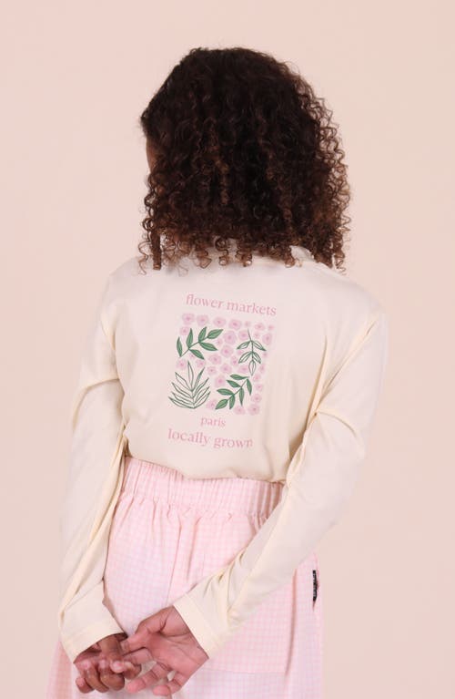 Tiny Tribe Kids' Flower Markets Graphic T-shirt In Neutral
