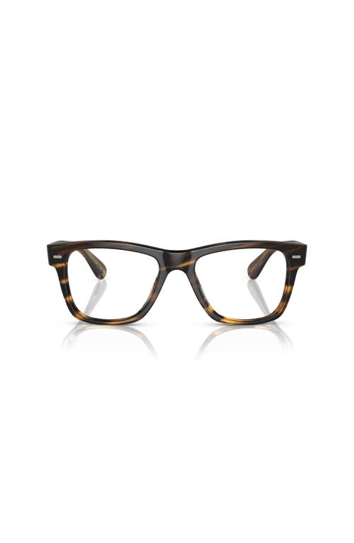 Oliver Peoples 51mm Rectangle Optical Glasses In Brown