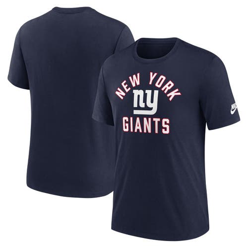 Nike Navy New York Giants Favorable Timeline Tri-blend T-shirt In Blue