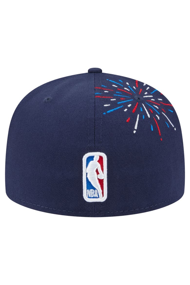 Men's New Era  Navy Chicago Bulls Americana Fireworks 59FIFTY Fitted Hat, Alternate, color, Navy