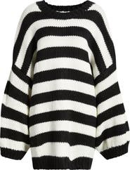 Dressed in Lala Jailbird Stripe Chunky Knit Sweater