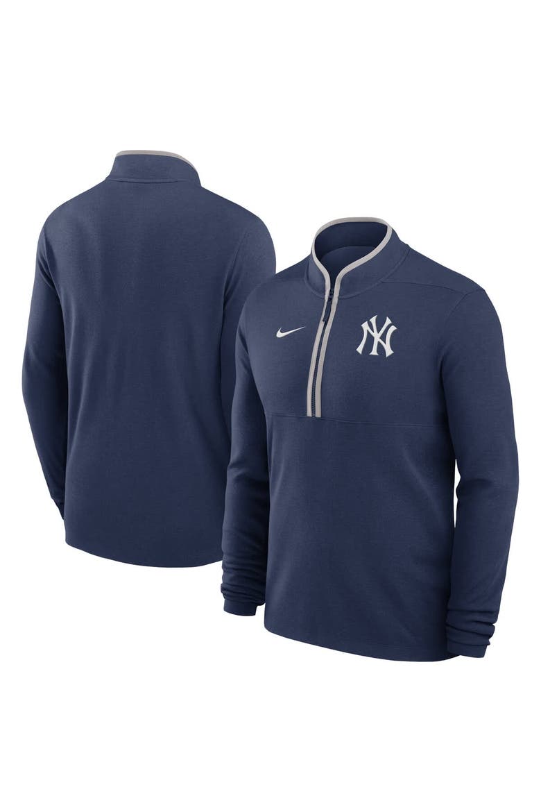 Men's Nike Navy New York Yankees Dri-FIT Victory Half-Zip Pullover, Main, color, Navy