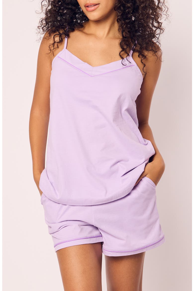 Sylvie Luxe Pima Cotton Short Pajamas, Main, color, PURPLE