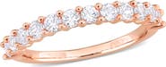 DELMAR Lab Created White Sapphire Band Ring