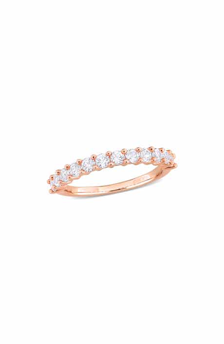 DELMAR Lab Created White Sapphire Band Ring