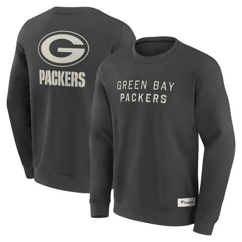 Men's Fanatics Charcoal Green Bay Packers Elements Future Ground Lettering Pullover Sweatshirt