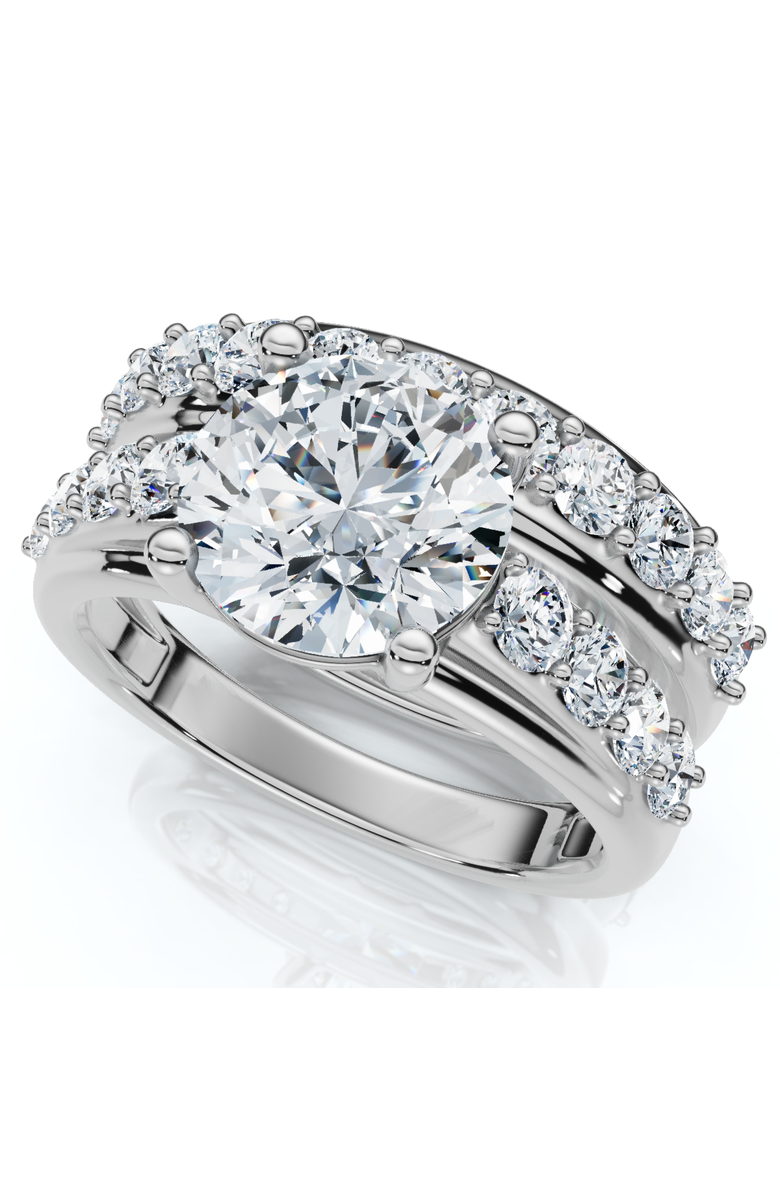 Bliss Diamond Certified 2 1/2Ct Diamond Engagement Wedding Ring Set 14k Gold Lab Grown, Main, color, 14K White Gold