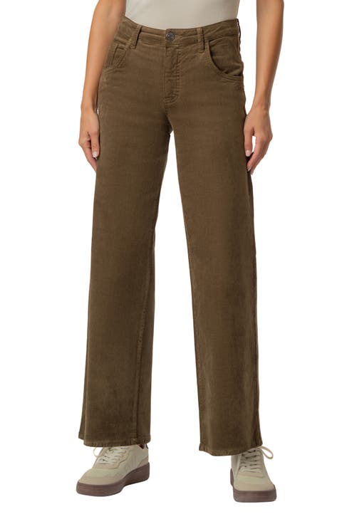 Jean High Waist Wide Leg Velvet Pants