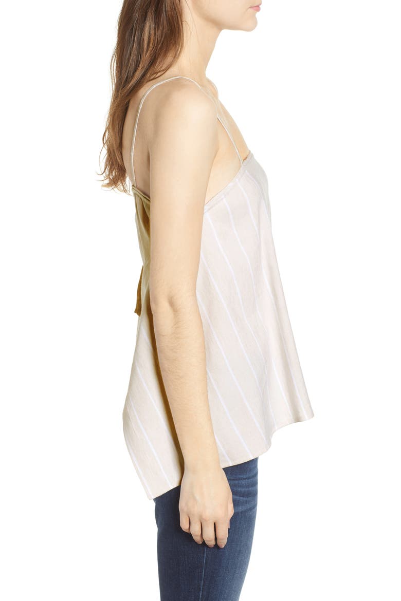 Button Back Camisole, Alternate, color, BEIGE MORN RETRO STRIPE