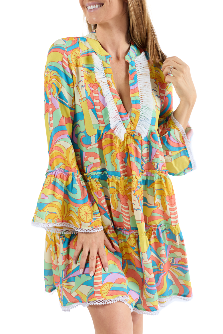 The Paradiso - Tunic Dress, Main, color, Yellow