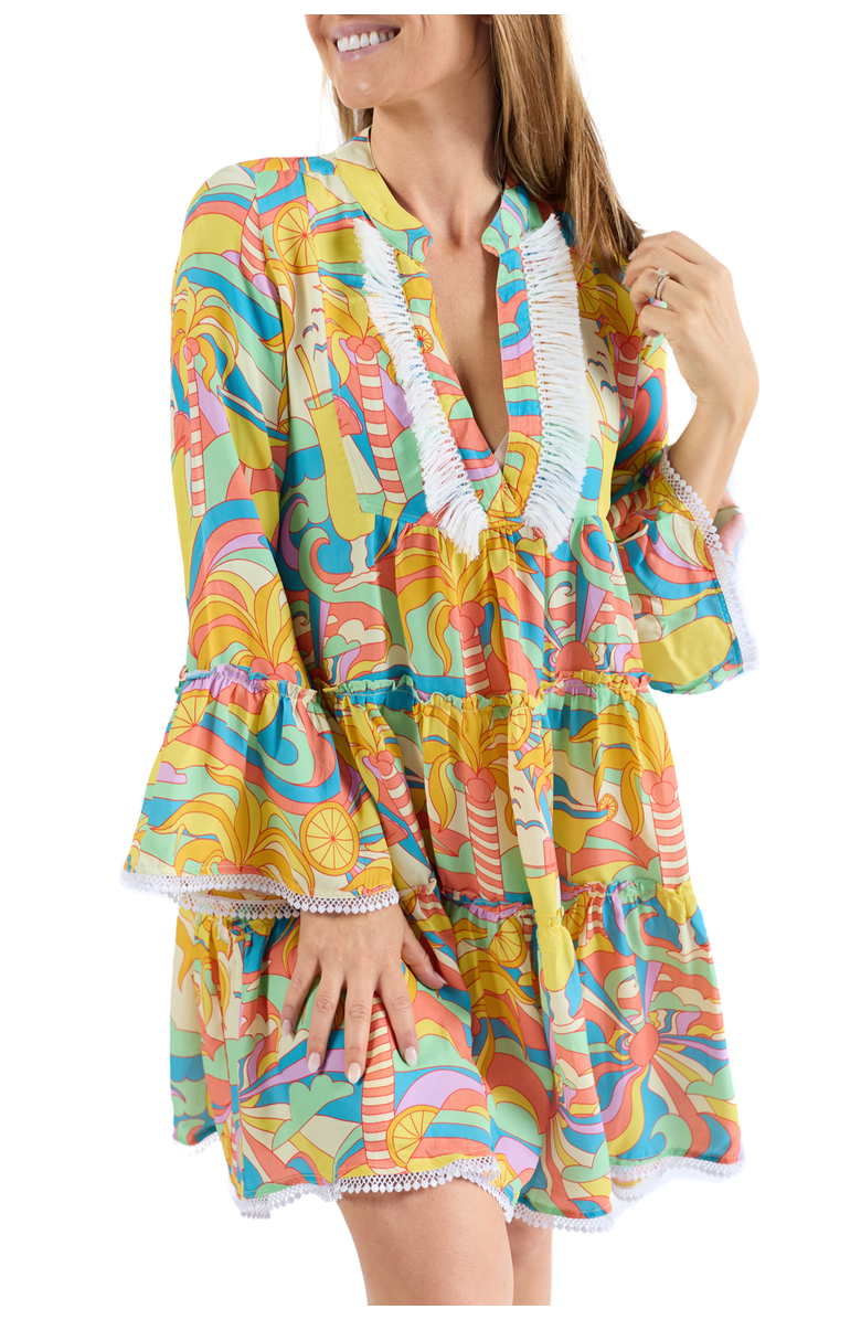 Kenny Flowers The Paradiso - Tunic Dress, Main, color, Yellow