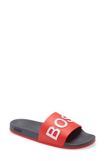 Hugo Boss Logo-print Flatform Slides