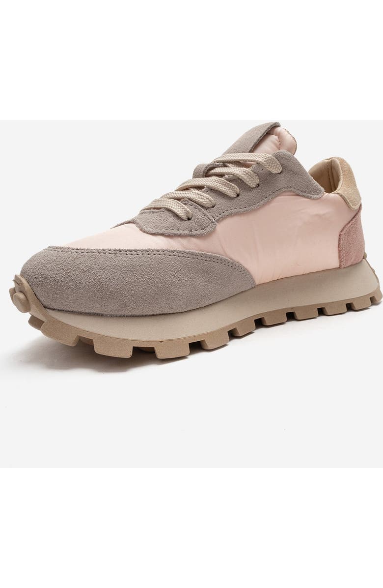 Forever & Always Shoes Amanda Leather Sneakers, Alternate, color, Gray Pink