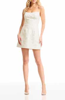 Amity Sequin Beaded Strapless Cocktail Minidress