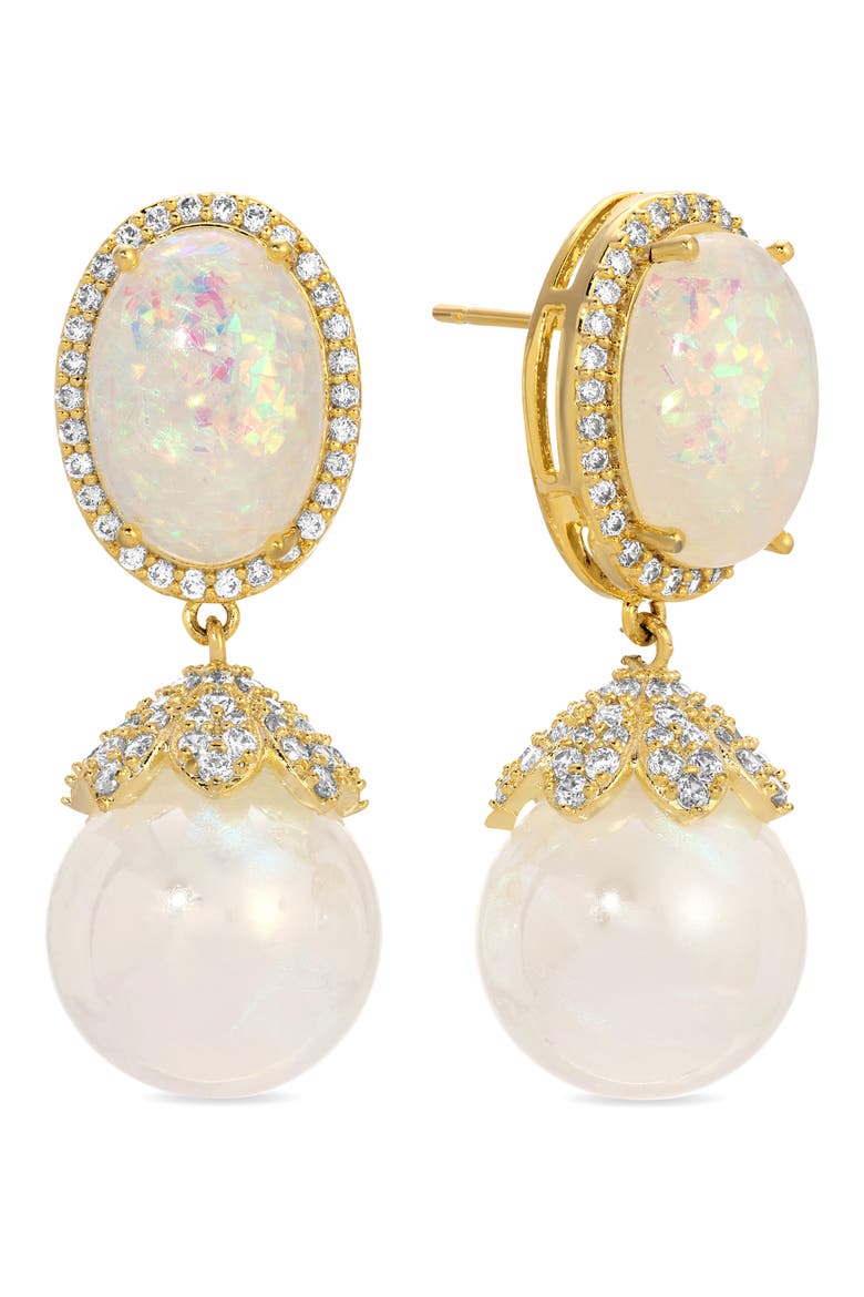 Dayton Drop Earrings, Main, color, GOLD