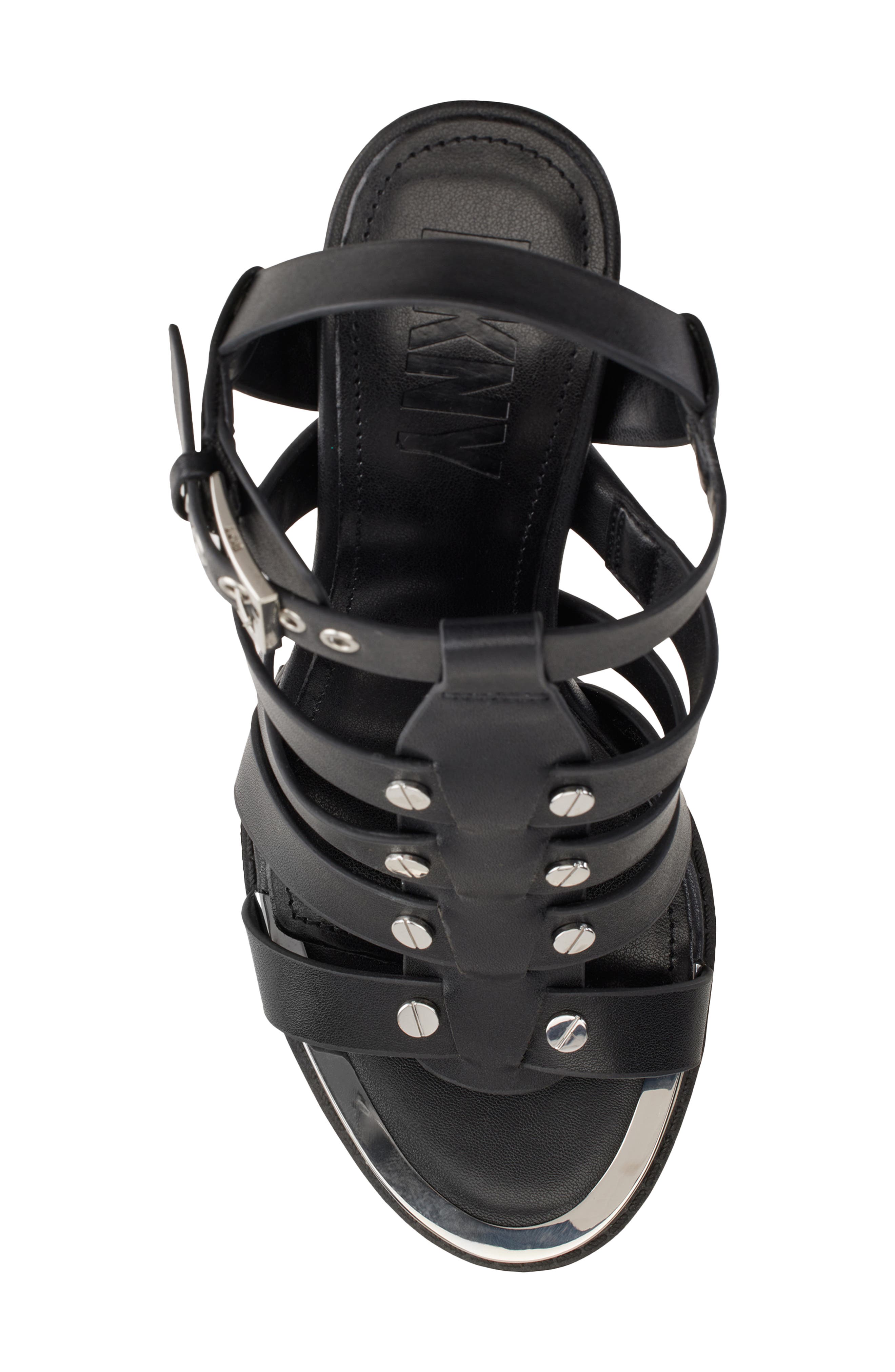DKNY Bria Slingback Cage Sandal, Alternate, color, Black