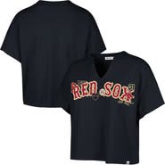Stoney Clover Lane X '47 Women's '47 x Stoney Clover Lane Navy Boston Red Sox Oversized Notch Neck T-Shirt