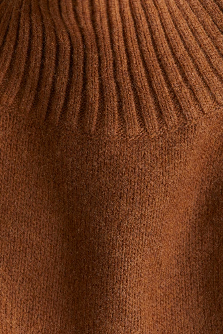 Oversized Turtleneck Jumper, Alternate, color, Brown