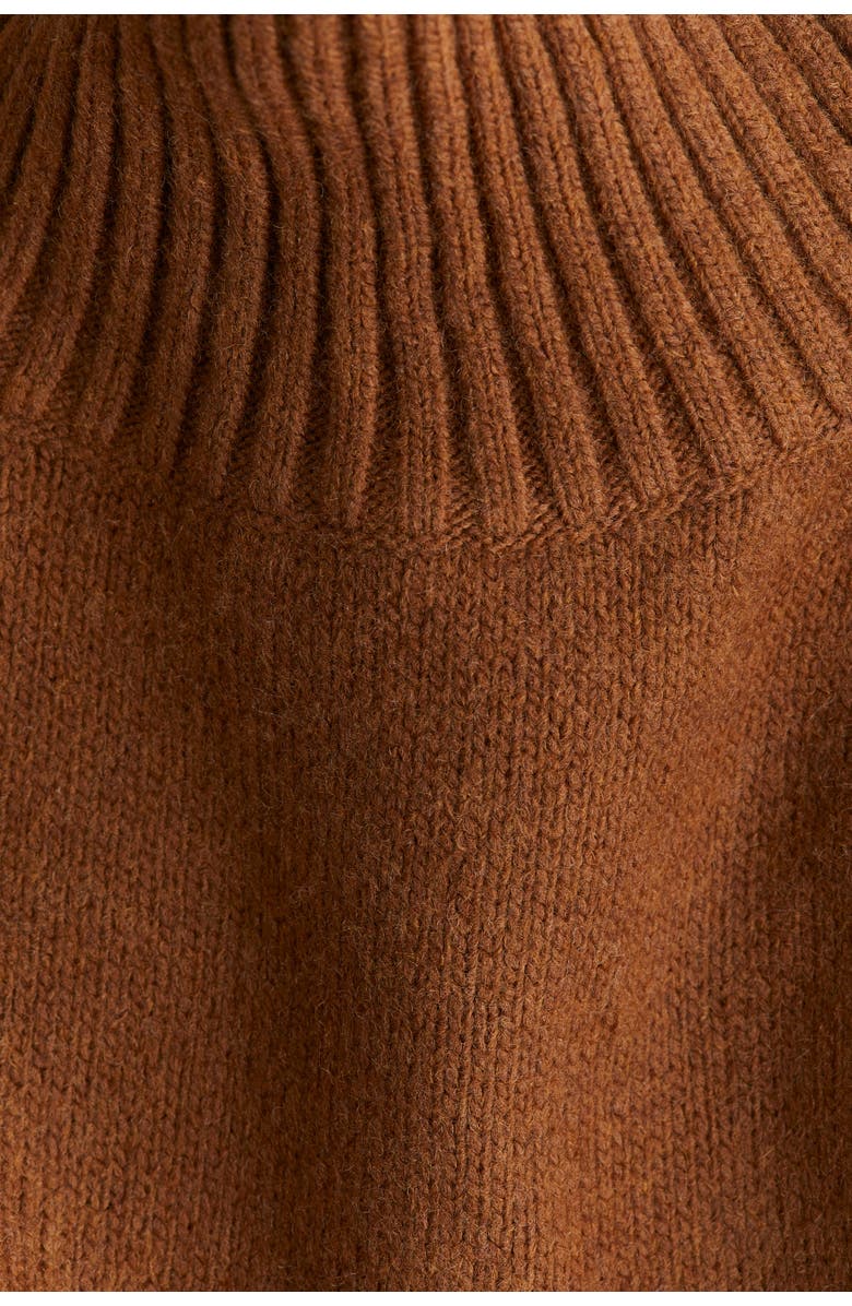 H&M Oversized Turtleneck Jumper, Alternate, color, Brown