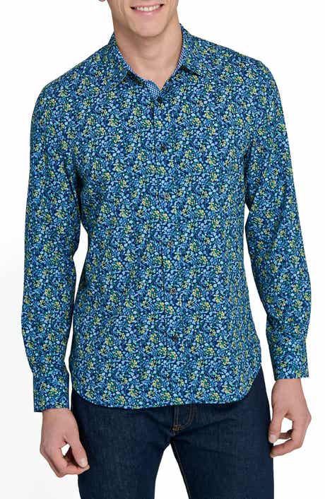CONSTRUCT Fancy Floral Stretch Button-Up Shirt