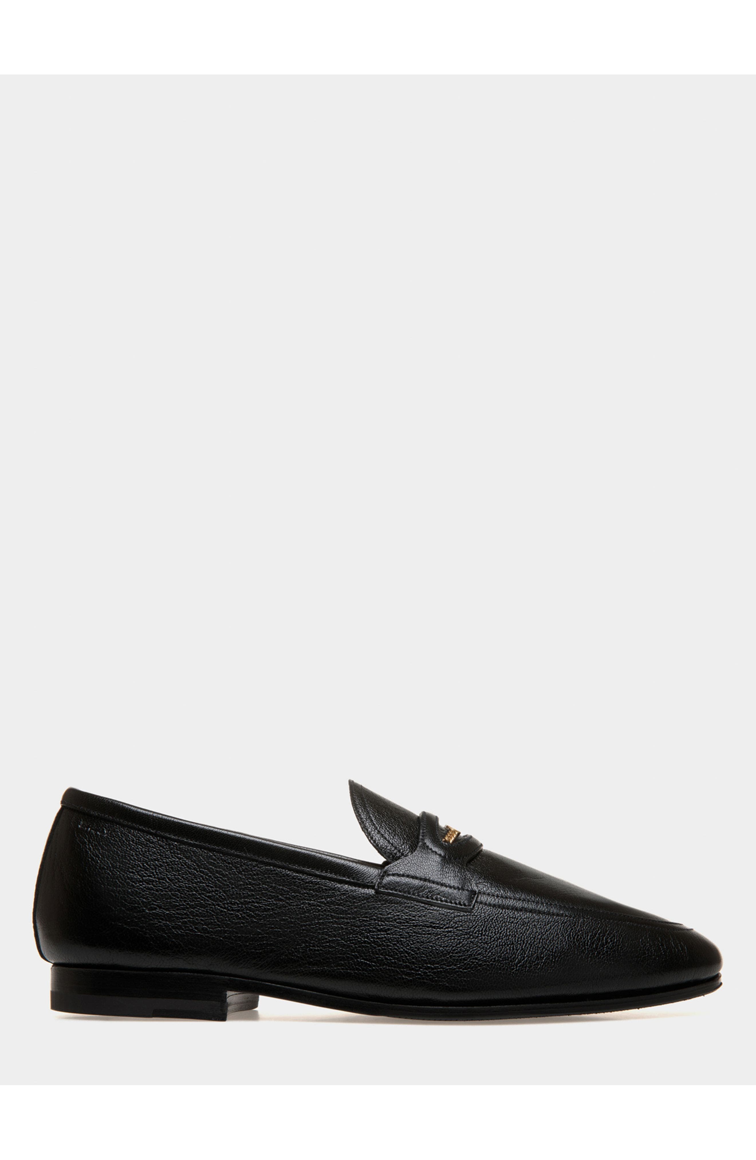 Bally Plume Loafer in Grained Leather, Main, color, Black